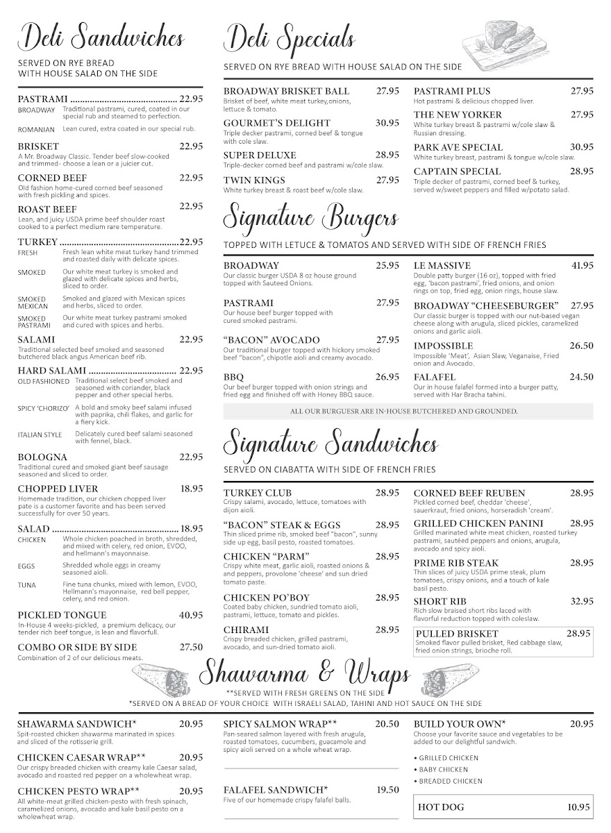 Mr. Broadway Menu - Image 1